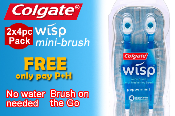 Visit COLGATE WISP Mini Brush with Freshening Bead - Peppermint - 8 Pcs